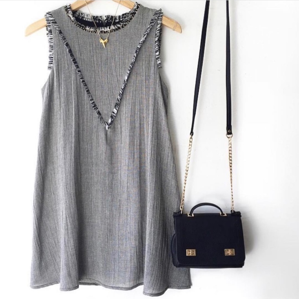 Ethereal Tweed Swing Dress